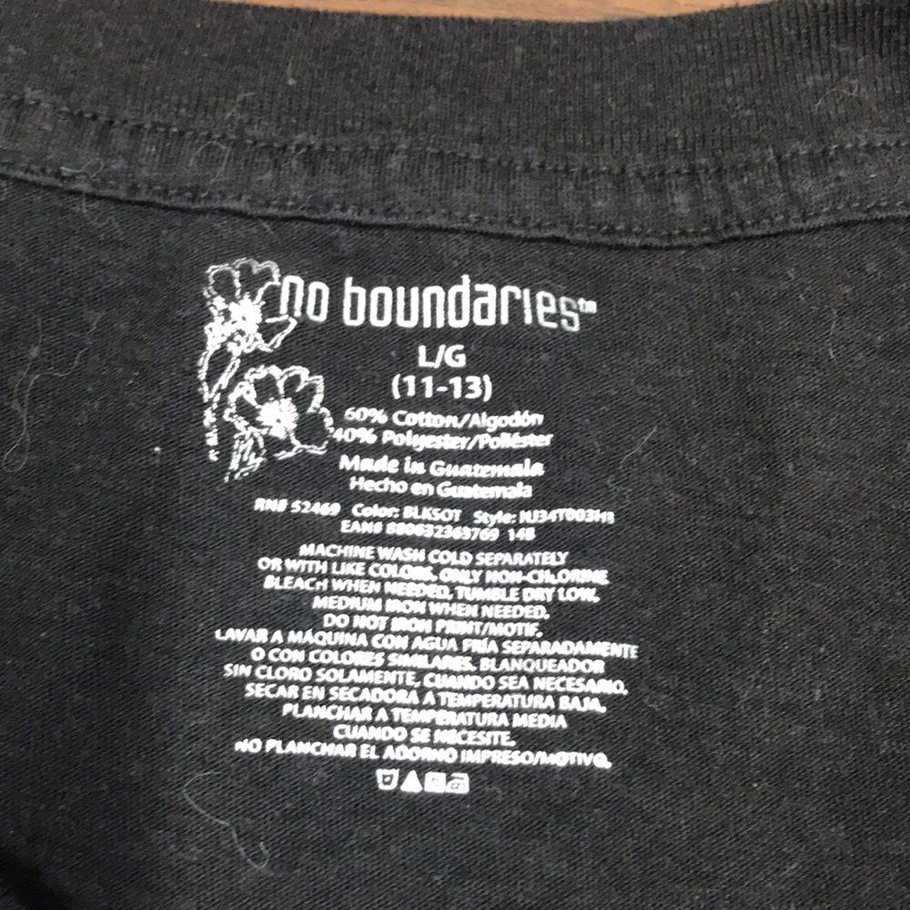 No Boundaries Black T-Shirt - Picture 5 of 5